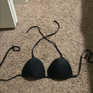 SHEIN Black Triangle Bikini Top Swimwear